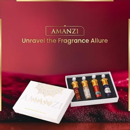 AMANZI Taj Combo Set – Non-Alcoholic Roll-On Attar Perfume Collection for Men & Women - Image 5