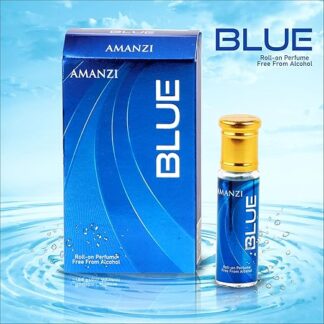 AMANZI Blue Attar Roll-On for Men & Women – 100% Pure Ittar Perfume